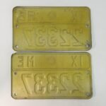 Vintage ζευγάρι πινακίδων μηχανημάτων έργων (ΙΧ- ΜΕ) Ελληνική Δημοκρατία- Υπουργείο Μεταφορών - Image 3