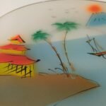 Γυάλινα πιάτα με Ιαπωνικά τοπία ζωγραφισμένα στο χέρι (7 τεμάχια) - Image 4