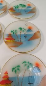 Γυάλινα πιάτα με Ιαπωνικά τοπία ζωγραφισμένα στο χέρι (7 τεμάχια) - Image 7