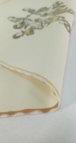 Λευκά είδη, διακοσμητικά σαλονιού (2 σετ με σχέδια σε χρυσοπράσινες κλωστές) (5 τεμάχια) - Image 5