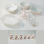 Είδη οικιακής χρήσης (κεραμικά και πορσελάνη) σε λευκό με χρυσό (LOT 6 τεμ.) vintage