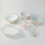 Είδη οικιακής χρήσης (κεραμικά και πορσελάνη) σε λευκό με χρυσό (LOT 6 τεμ.) vintage - Image 2