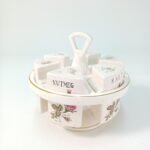 Είδη οικιακής χρήσης (κεραμικά και πορσελάνη) σε λευκό με χρυσό (LOT 6 τεμ.) vintage - Image 14