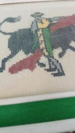 Κορνίζες με vintage κεντήματα (γκέισα και ταυρομαχία) 2 τεμάχια - Image 3