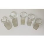 Vintage συλλεκτικά γυάλινα πώματα φιαλών (LOT 5 τεμαχίων)