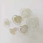 Vintage συλλεκτικά γυάλινα πώματα φιαλών με επίπεδη κεφαλή (LOT 6 τεμαχίων)