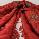 Vintage σατέν ριχτάρι με σχέδιο Κινεζικών δράκων - Image 5