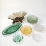 Γυάλινα πιατικά και είδη σερβιρίσματος σε γήινα χρώματα (LOT 12 τεμαχίων)