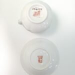 Συλλεκτικά πιατάκια και γαλατιέρες από πορσελάνη σε σχέδια ροζ και γαλάζιων λουλουδιών (Satsuma/Poland/Romania) (4 τεμάχια) - Image 5