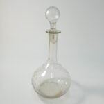 Διακοσμητικά γυάλινα αντικείμενα vintage (καράφα, μπολ, κηροπήγιο), (LOT 3 τεμ.) - Image 3