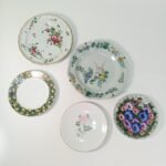 Vintage διακοσμητικά πιάτα με σχέδια λουλουδιών (Rosenthal/ Scherzer κ.ά.) (LOT 5 τεμ.)