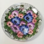 Vintage διακοσμητικά πιάτα με σχέδια λουλουδιών (Rosenthal/ Scherzer κ.ά.) (LOT 5 τεμ.) - Image 3