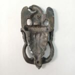 Μεταλλικό ρόπτρο πόρτας, vintage, σε σχέδιο αετού - Image 4