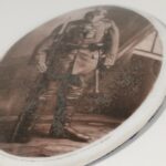 Φωτογραφία Γερμανού στρατιώτη του Α' Παγκοσμίου Πολέμου σε οβάλ πορσελάνη (αρχές 20ού αιώνα) - Image 2