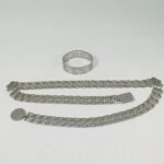 Επάργυρη ζώνη και βραχιόλι με ελληνικό μοτίβο του Μαιάνδρου