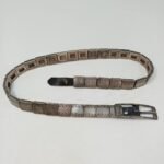 Vintage ισπανική ζώνη από μέταλλο και δέρμα