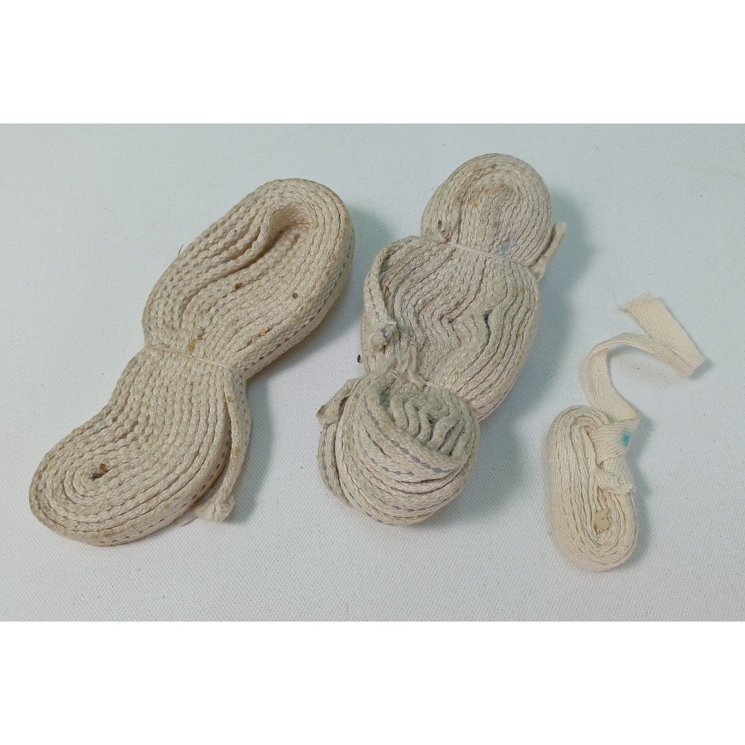 7B6-13-A-20250810_180254 Vintage βαμβακερά νήματα καντηλιών ή λαμπών πετρελαίου (3 τεμάχια) - Image 1