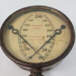 Μανόμετρο παλαιού τύπου μπρούτζινο "Lace, Wills & Co." Barry Dock - Image 2