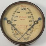 Μανόμετρο παλαιού τύπου μπρούτζινο "Lace, Wills & Co." Barry Dock - Image 6