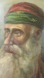 Ελαιογραφία "Πορτρέτο Τούρκου" τέλη του 19ου έως αρχές του 20ού αιώνα - Image 3