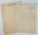 WII-Δεύτερος Παγκόσμιος Πόλεμος "Σταύρος Γυφτάκης" & "Γαιανθρακεμπορική εταιρία" 1941 Πάτρα (LOT 2 τεμαχίων)