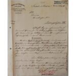 Χειρόγραφη επιστολή "Badische Feuerversicherungs-Bank" 1906 από την Καρλσρούη προς την Πάτρα