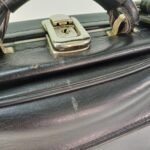 Μαύρη δερμάτινη βαλίτσα vintage - Image 3