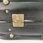 Μαύρη δερμάτινη βαλίτσα vintage - Image 5