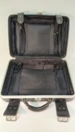 Μαύρη δερμάτινη βαλίτσα vintage - Image 8