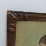 Πίνακας ελαιογραφία προσωπογραφία κοριτσιού, υπογράφεται "KOUTURE" (πρώτο μισό 20ού αιώνα) - Image 3