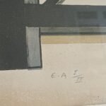 Χαρακτικό Ε.Α Ι/ΙΙ, Λιθογραφία (1977) που αποδίδεται στον καλλιτέχνη Βασίλη Χάρο (1938-2000) - Image 3
