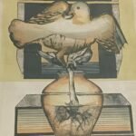 Χαρακτικό Ε.Α Ι/ΙΙ, Λιθογραφία (1977) που αποδίδεται στον καλλιτέχνη Βασίλη Χάρο (1938-2000) - Image 4