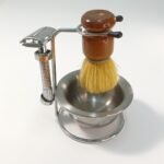 Σετ ξυρίσματος σε μεταλλική βάση, vintage - Image 4