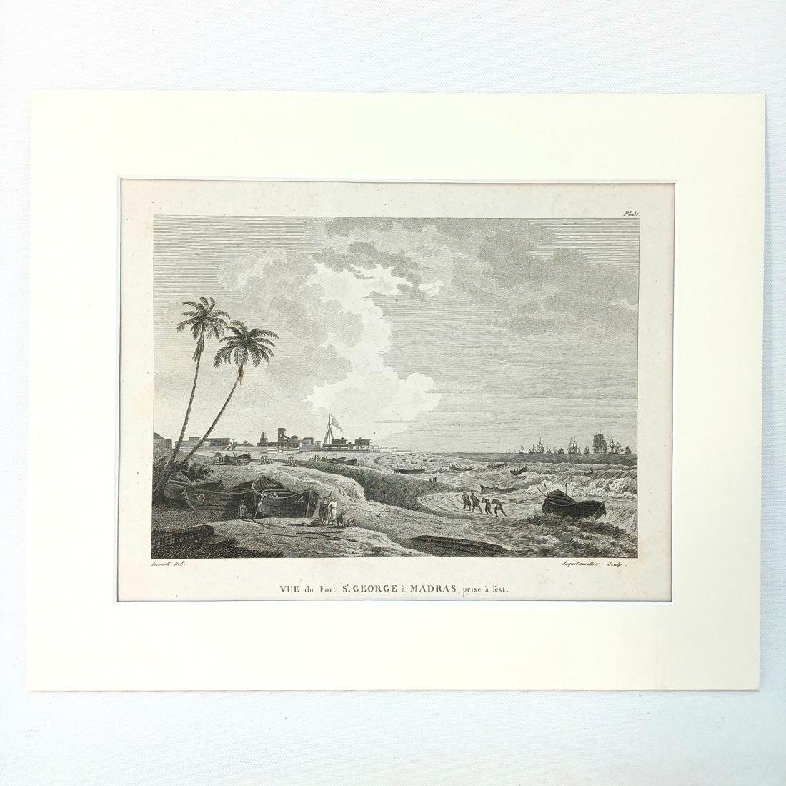 16S3-3-20260116_093721-1100x1100 Γκραβούρα "Vue du Fort S. George a Madras prise à l'est" 1812 - Image 1