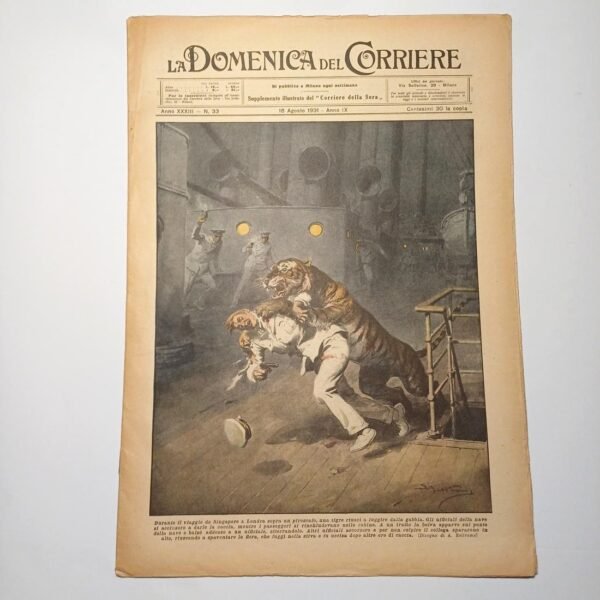 Eφημερίδα "La Domenica del Corriere" Έτος XXXIII, Αριθ. 33 - 16 Αυγούστου 1931