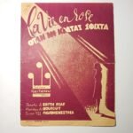 Vintage Παρτιτούρα "La Vie en rose" Edith Piaf (1946)