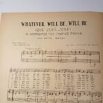 Vintage Παρτιτούρα "Que Sera, Sera-Whatever Will Be, Will Be" Jay Livingston (1955) - Image 2