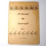 Vintage Παρτιτούρα "Impromptu Op. 28 No. 3" Hugo Reinhold