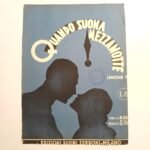 Vintage Παρτιτούρα "Quando suona mezzanotte" D.VASIN (1937)