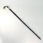 Μπαστούνι στήριξης ξύλινο με μεταλλική λαβή, vintage