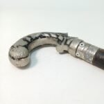 Μπαστούνι στήριξης ξύλινο με μεταλλική λαβή, vintage - Image 3