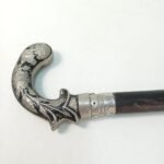 Μπαστούνι στήριξης ξύλινο με μεταλλική λαβή, vintage - Image 5