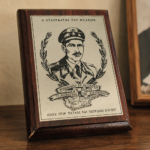 Κύπρος- Τιμητική πλακέτα "Γρηγόρης Αυξεντίου - Σταυραετός του Μαχαιρά (1955–1959)" - Image 5