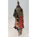 Παραδοσιακό νυφικό κάλυμμα κεφαλής (headdress) με χάντρες και έκτυπα ελάσματα - Image 2