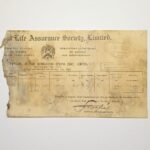 Απόδειξη πληρωμής ασφαλίστρων "Gresham Life Assurance Society Limited" 10-1-1943, Αθήνα (WWII)