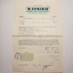 Πυρασφαλιστήρια συμβόλαια & απόδειξη πληρωμής "Η ΙΟΝΙΚΗ" 13 Σεπτεμβρίου 1966, για την Ελληνική Χαρτοποιία, Αθήνα (LOT 3 τεκμηρίων) - Image 2