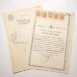 Μεταπολεμικό- Ενδεικτικόν Οκταταξίου Γυμνασίου Ναυπάκτου, σχολικού έτους 1946-1947 (LOT 3 εγγράφων)