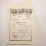 Απολυτήριον "Δημοτικού Σχολείου Τεμένης" Σχολ. έτος 1951-1952, Τέμενη Αιγιαλείας