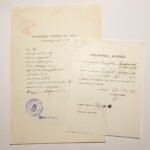 Τίτλος διετούς φοίτησης "Γυμνάσιον Θηλέων" & "Υπεύθυνη δήλωσις" 23-9-1957, Αίγιο