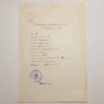 Τίτλος διετούς φοίτησης "Γυμνάσιον Θηλέων" & "Υπεύθυνη δήλωσις" 23-9-1957, Αίγιο - Image 2